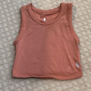Rust Sleeveless Crop Top
